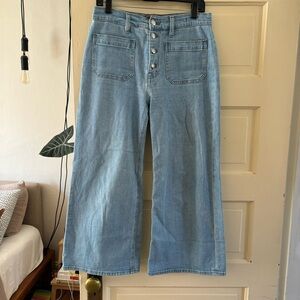 Cropped wide leg JCrew jeans